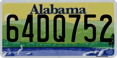 AL license plate 64DQ752