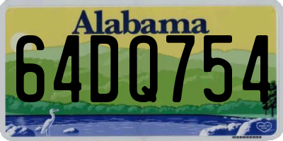 AL license plate 64DQ754