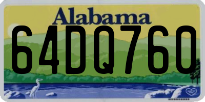 AL license plate 64DQ760