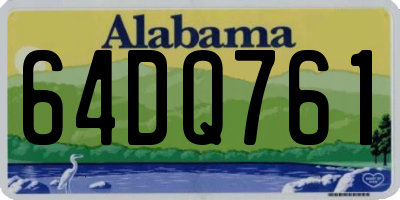 AL license plate 64DQ761