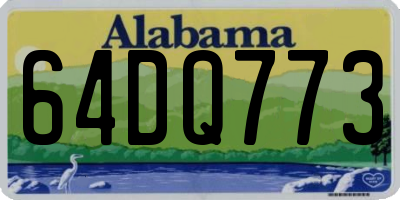 AL license plate 64DQ773