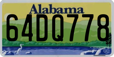 AL license plate 64DQ778