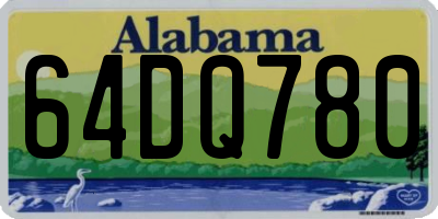 AL license plate 64DQ780