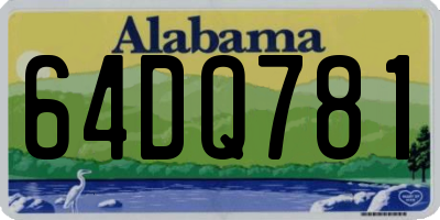 AL license plate 64DQ781
