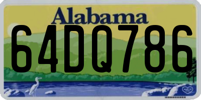 AL license plate 64DQ786