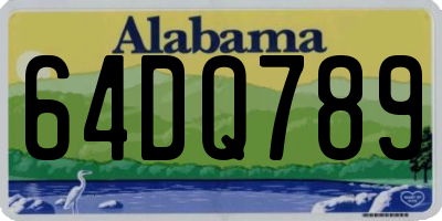 AL license plate 64DQ789