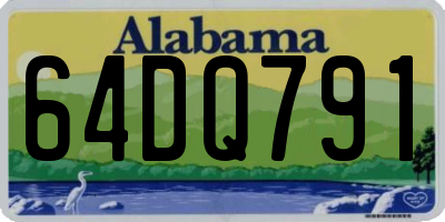 AL license plate 64DQ791