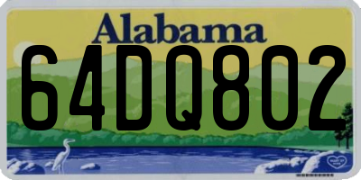 AL license plate 64DQ802