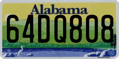 AL license plate 64DQ808