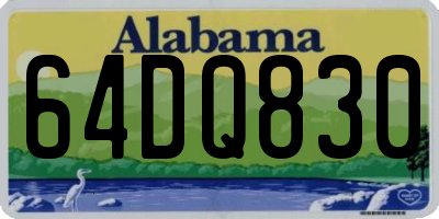 AL license plate 64DQ830