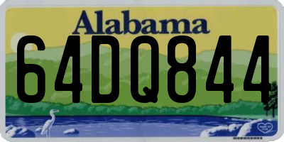 AL license plate 64DQ844