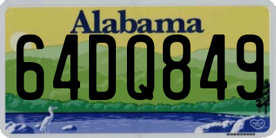 AL license plate 64DQ849