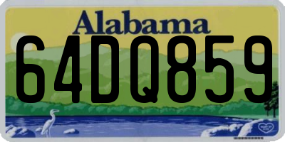AL license plate 64DQ859