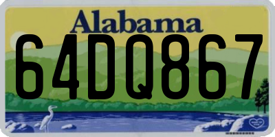 AL license plate 64DQ867