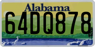 AL license plate 64DQ878