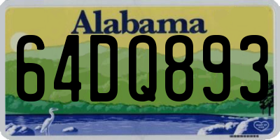 AL license plate 64DQ893