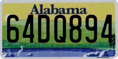 AL license plate 64DQ894