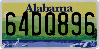 AL license plate 64DQ896