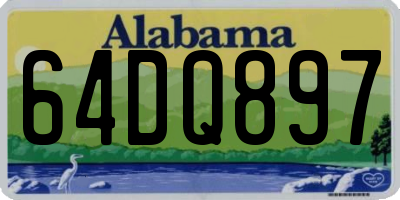 AL license plate 64DQ897
