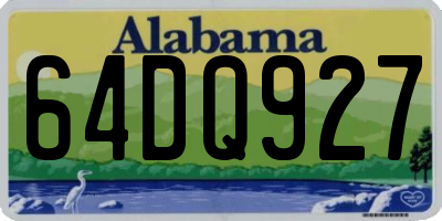 AL license plate 64DQ927
