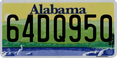 AL license plate 64DQ950