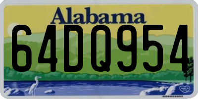 AL license plate 64DQ954