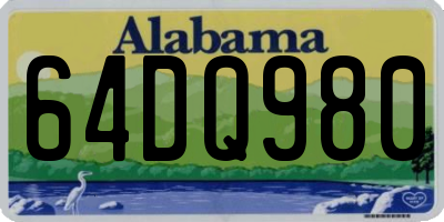 AL license plate 64DQ980