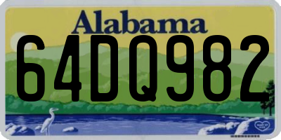 AL license plate 64DQ982