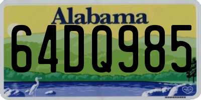 AL license plate 64DQ985