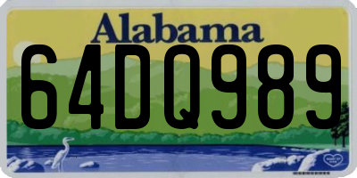 AL license plate 64DQ989