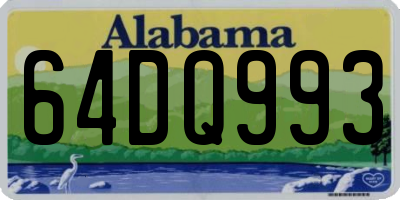 AL license plate 64DQ993
