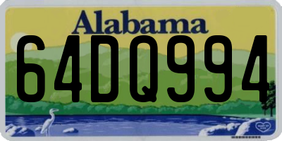 AL license plate 64DQ994