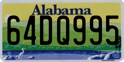 AL license plate 64DQ995