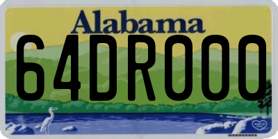AL license plate 64DR000
