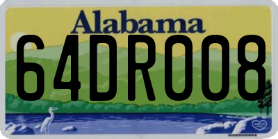 AL license plate 64DR008