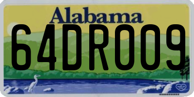 AL license plate 64DR009