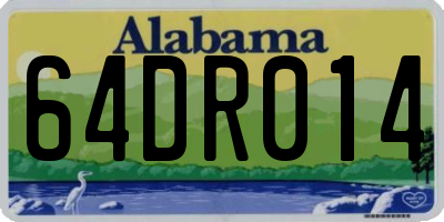 AL license plate 64DR014