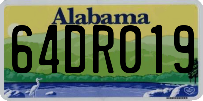AL license plate 64DR019