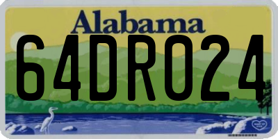 AL license plate 64DR024