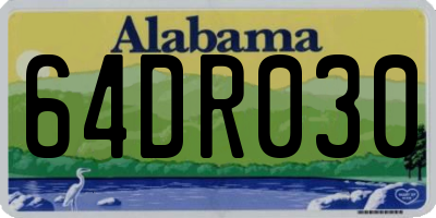 AL license plate 64DR030