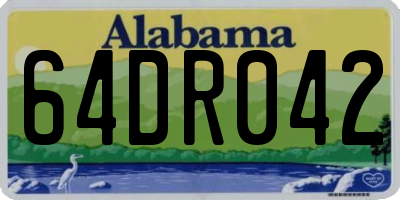 AL license plate 64DR042