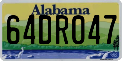 AL license plate 64DR047