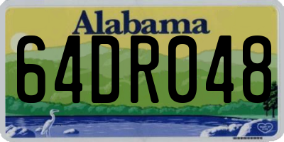 AL license plate 64DR048