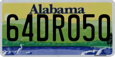 AL license plate 64DR050