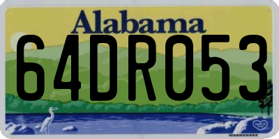 AL license plate 64DR053