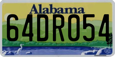 AL license plate 64DR054