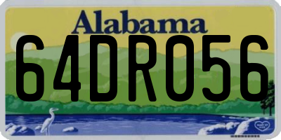 AL license plate 64DR056
