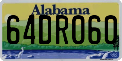 AL license plate 64DR060