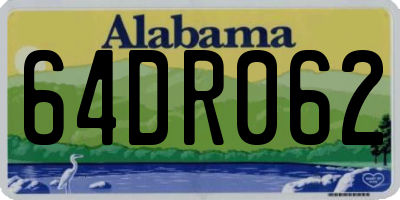 AL license plate 64DR062
