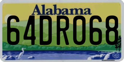 AL license plate 64DR068
